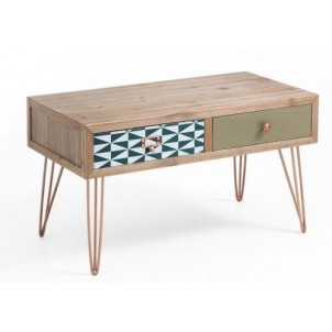 Tavolino 2 cassetti "Kijo" Tavolino 2 cassetti "Kijo"